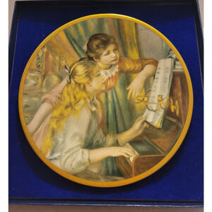 Vtg 1980 The Children of Renoir At The Piano Porcelain Collectible Plate #4873